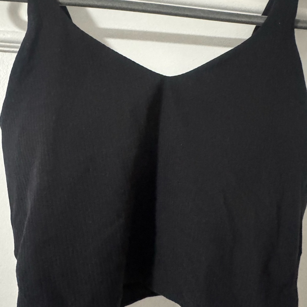 Lululemon Athletica Black ribbed align Tank Top size 8